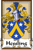 German Coat of Arms Wappen Bookplate  for Hessling