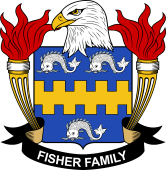 Coat of arms used by the Fisher family in the United States of America
