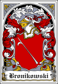 Polish Coat of Arms Bookplate for Bronikowski