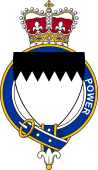British Garter Coat of Arms for Power (Ireland)