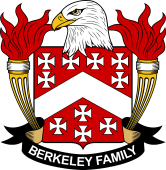 Coat of arms used by the Berkeley family in the United States of America