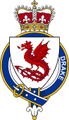 Families of Britain Coat of Arms Badge for: Drake (England)