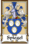 German Coat of Arms Wappen Bookplate  for Spiegel