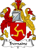 English Coat of Arms for the family Tremaine or Tremayne