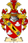 English Coat of Arms (v.23) for the family Peter or Petre