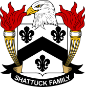 Coat of arms used by the Shattuck family in the United States of America