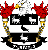 Coat of arms used by the Dyer family in the United States of America