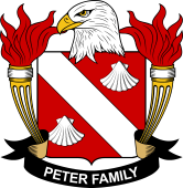 Coat of arms used by the Peter family in the United States of America