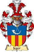 v.23 Coat of Family Arms from Germany for Jeger