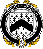 Irish Coat of Arms Badge for the FRENCH family