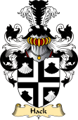 English Coat of Arms (v.23) for the family Hack