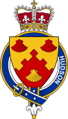 British Garter Coat of Arms for Hudson (England)