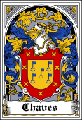 Spanish Coat of Arms Bookplate for Chaves