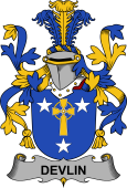 Irish Coat of Arms for Devlin or O'Devlin