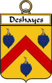 French Coat of Arms Badge for Deshayes
