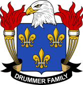 Coat of arms used by the Drummer family in the United States of America