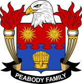 Coat of arms used by the Peabody family in the United States of America