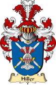 v.23 Coat of Family Arms from Germany for Hiller