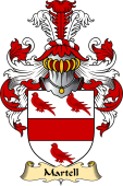 Welsh Family Coat of Arms (v.23) for Martell (lords of Llanfaches, Montgomeryshire)