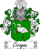 Araldica Italiana Coat of arms used by the Italian family Cicogna