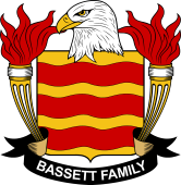 Coat of arms used by the Bassett family in the United States of America