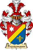 v.23 Coat of Family Arms from Germany for Preetzmann