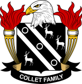 Coat of arms used by the Collet family in the United States of America