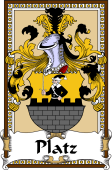 German Coat of Arms Wappen Bookplate  for Platz