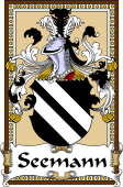 German Coat of Arms Wappen Bookplate  for Seemann