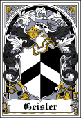 German Wappen Coat of Arms Bookplate for Geisler