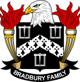 Coat of arms used by the Bradbury family in the United States of America