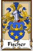German Coat of Arms Wappen Bookplate  for Fischer