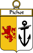 French Coat of Arms Badge for Pichot