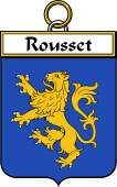 French Coat of Arms Badge for Rousset