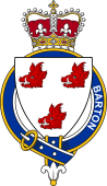 British Garter Coat of Arms for Barton (England)