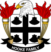 Coat of arms used by the Hooke family in the United States of America