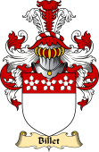 English Coat of Arms (v.23) for the family Billet