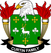 Coat of arms used by the Curtin family in the United States of America