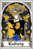 German Wappen Coat of Arms Bookplate for Ludwig