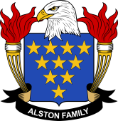 Coat of arms used by the Alston family in the United States of America