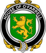 Irish Coat of Arms Badge for the O'FARRELL family