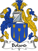 English Coat of Arms for the family Boland