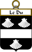 French Coat of Arms Badge for Le Du (Du le)