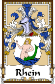 German Coat of Arms Wappen Bookplate  for Rhein