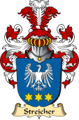 v.23 Coat of Family Arms from Germany for Streicher