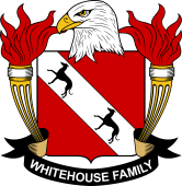 Coat of arms used by the Whitehouse family in the United States of America
