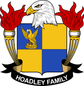 Coat of arms used by the Hoadley family in the United States of America