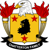 Coat of arms used by the Chatterton family in the United States of America