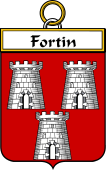 French Coat of Arms Badge for Fortin