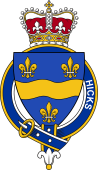 British Garter Coat of Arms for Hicks (England)